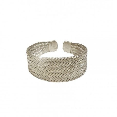 grecian silver cuff bracelet