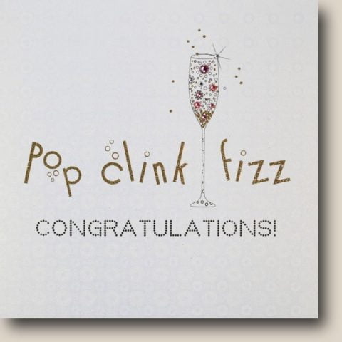 Pop Clink Fizz Congrats Card