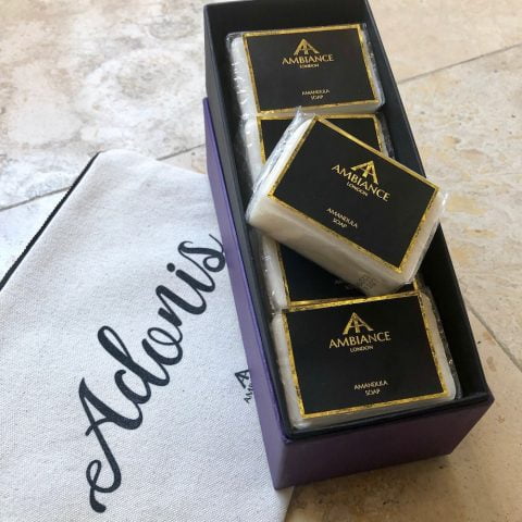 Adonis Canvas Pouch and Soap Set at Ancienne Ambiance