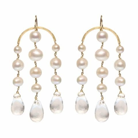Claire van Holthe: Pearl Rock Crystal Chandeliers