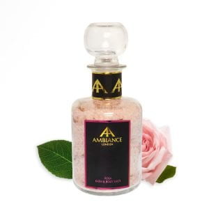 ancienne ambiance luxury rose bath salts in glass bottles