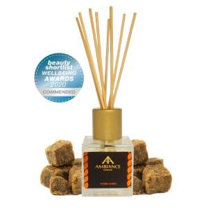 Home Fragrance - ambra amber reed diffuser - beauty shortlist award winner - wellbeing awards