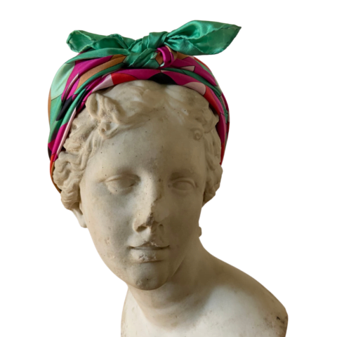 goddess ariadne silk scarf 90x90cm - ancienne ambiance - head scarf