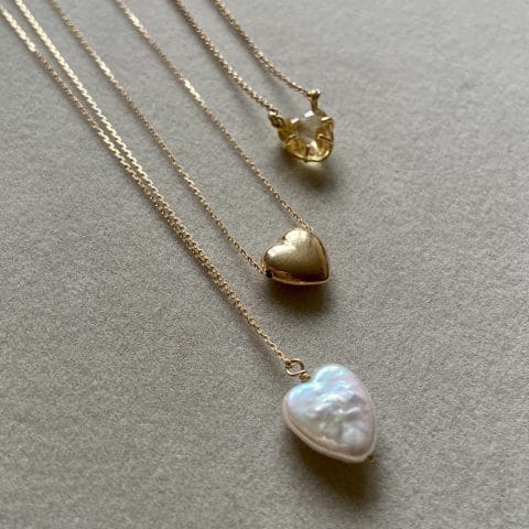 ancienne ambiance jewellery - claire van holthe jewelry - heart pendant necklaces - heart necklace