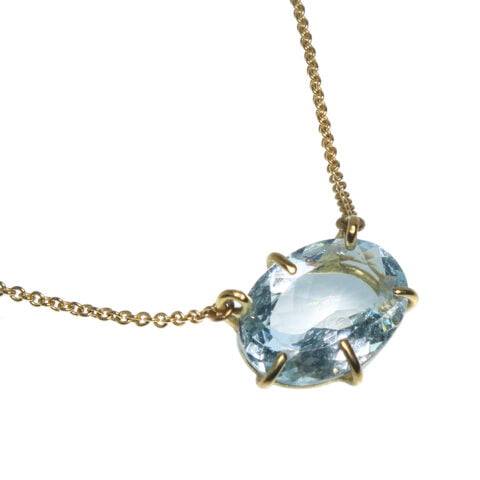 Claire van Holthe aquamarine pendant necklace