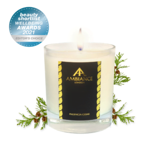 Beauty Shortlist Award Winner 2021 - Editors Choice : Luxury Scented Candle ancienne ambiance london - phoenicia cedar scented candle 