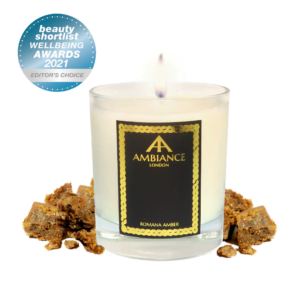 Beauty Shortlist Award Winner 2021 - Editors Choice : Luxury Scented Candle ancienne ambiance london - ambra amber scented candle 