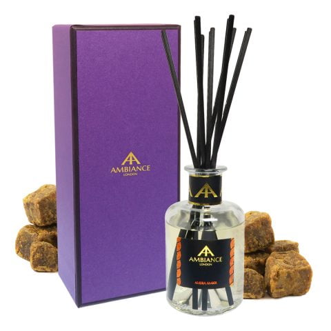 Limited Edition Ambra Amber Reed Diffuser - Beauty Shortlist Award Winner 2020 - 200ml amber reed diffuser - amber home fragrance giftboxed
