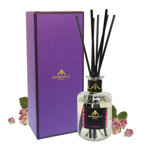 Limited Edition Damask Rose Reed Diffuser with gift box - Beauty Shortlist Award Winner - 200ml rose reed diffuser - rose home fragrance