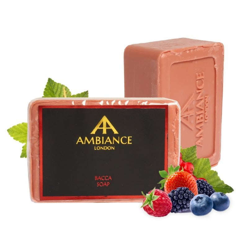 luxury soap - red berries scented soap - berry soap - savon de marseille - ancienne ambiance bacca soap