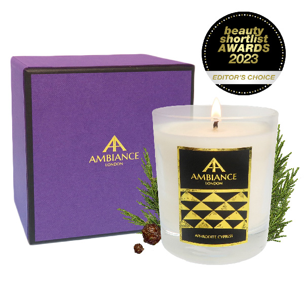 Aphrodite Cypress Candle with Gift Box - BSL Award - Ancienne Ambiance