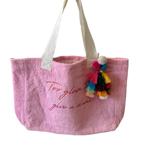 Too Glam Towelling Tote, Pink (Special Edition)