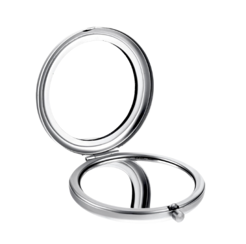Compact Pocket Mirror, Silver