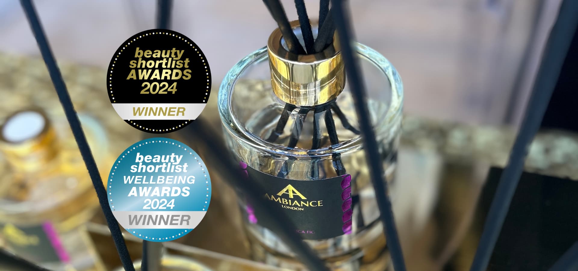 Adriatica Fig Reed Diffuser. Beauty Shortlist Awards 2024 Home Fragrance Of The Year Winner, Ancienne Ambiance London.