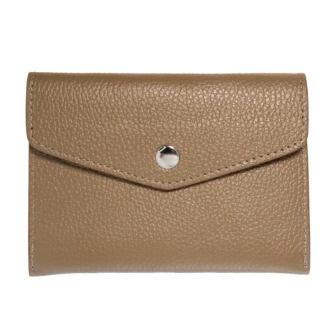 Leather Envelope Pouch Wallet, Taupe