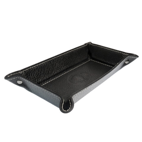 Leather Tidy Tray Rectangle, Black