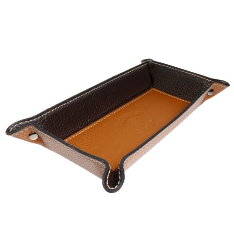 Leather Tidy Tray Rectangle, Caramel