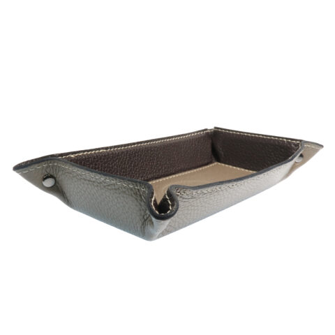 Leather Tidy Tray Rectangle, Taupe