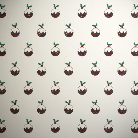Christmas Pudding Bioglitter Wrapping Paper Roll