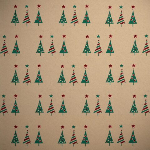 Christmas Trees Bioglitter Wrapping Paper Roll