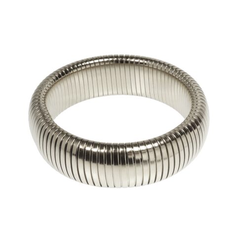 Medusa Snake Bracelet Stretch Silver Large