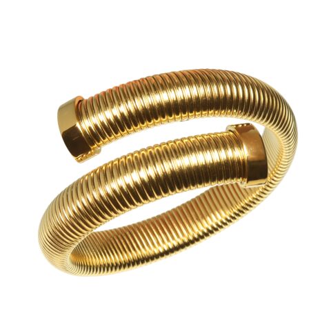 Medusa Snake Bracelet Wraparound Gold Plated