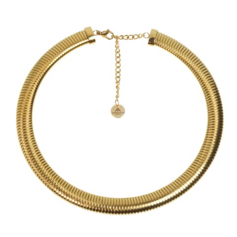 Medusa Snake Necklace Single Gold Plated