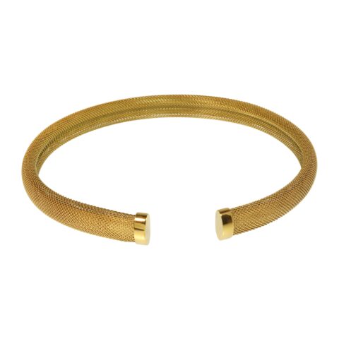 Medusa Snake Torque Necklace Mesh Gold