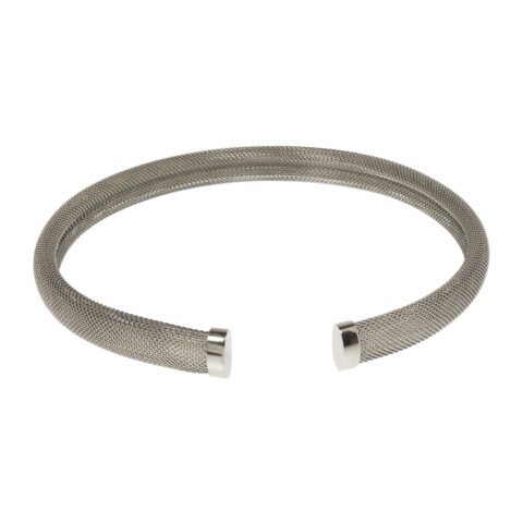 Medusa Snake Torque Necklace Mesh Silver