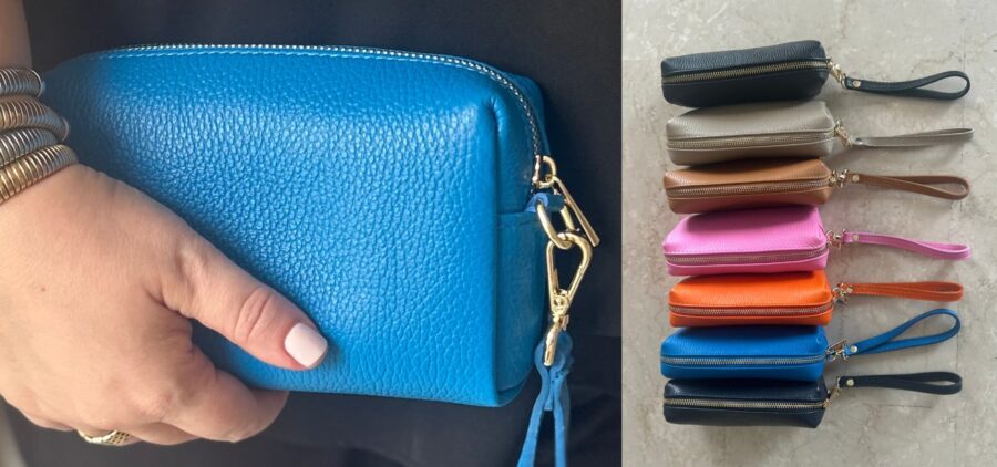 BELLEZZA leather pochette bags